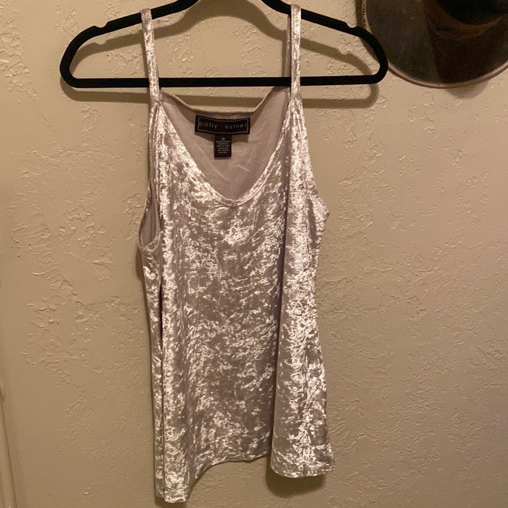 Crushed velvet flowy top